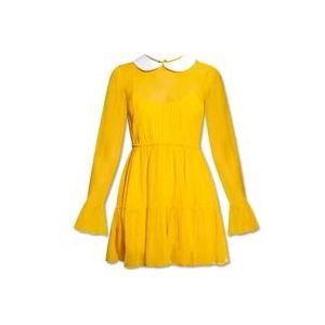 Gucci Zijden chiffon jurk , Yellow , Dames , Maat: S