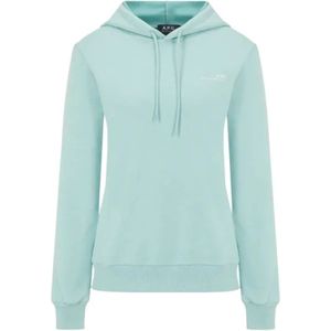A.p.c., Dames, Sweatshirts & Hoodies, Blauw, Maat: L Katoen,