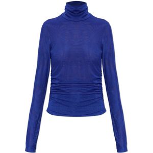 Rotate Birger Christensen, Dames, Tops, Blauw, Maat: S Leer,