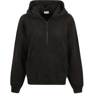 Saint Laurent, Dames, Sweatshirts & Hoodies, Zwart, Maat: M Katoen,