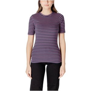 Ichi, Dames, Tops, Blauw, Maat: 2XS Katoen,