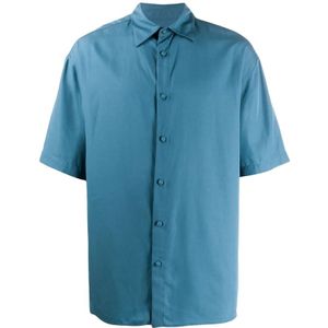 Valentino, Heren, Overhemden, Blauw, Maat: M