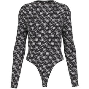 Guess - W5BP09K68D2 - Bodi - Zwart - Lange Mouwen - 4G Logo