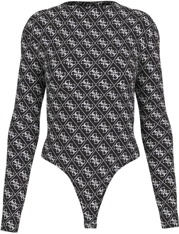 Guess - W5BP09K68D2 - Bodi - Zwart - Lange Mouwen - 4G Logo