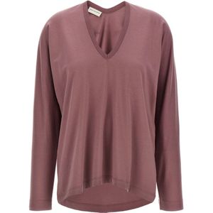 Dries Van Noten, Dames, Tops, Paars, Maat: M Katoen,