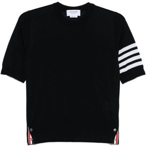 Thom Browne, Dames, Truien, Blauw, Maat: 3XS