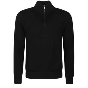 Michael Kors - Wool Half-Zip Sweater - Trui - Zwart - Merinowol