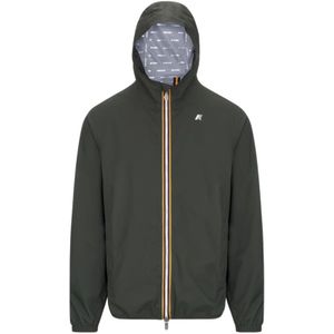 K-Way, Heren, Jassen, Groen, Maat: S Poliester,
