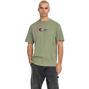 Only & Sons, Heren, Tops, Groen, Maat: S Katoen,