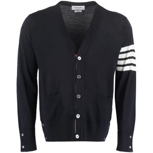 Thom Browne - Fleece Wool Cardigan - Blauw - Heren