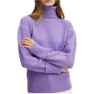 Silvian Heach, Dames, Truien, Paars, Maat: 2XS Acryl,