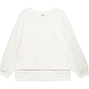 Oltre, Dames, Sweatshirts & Hoodies, Wit, Maat: M Katoen,