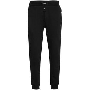 Philipp Plein, Heren, Broeken, Zwart, Maat: S Katoen,