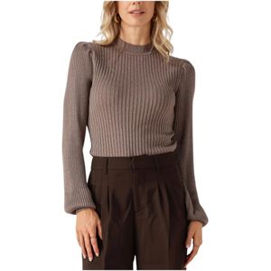 Notre-V - NV-GRIET - Gebreide Trui - Taupe - Dames