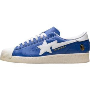 A Bathing Ape, Heren, Schoenen, Blauw, Maat: 42 EU Leer,
