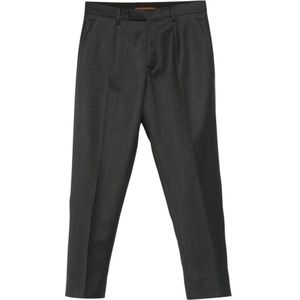 Zegna, Heren, Broeken, Grijs, Maat: M Wol,