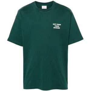 Drole de Monsieur, Heren, Tops, Groen, Maat: S Katoen,