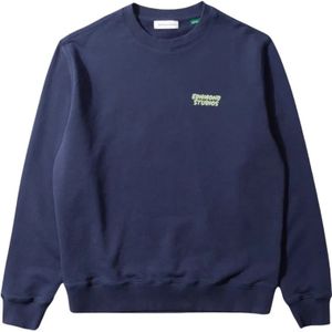 Edmmond Studios, Heren, Sweatshirts & Hoodies, Blauw, Maat: M Katoen,