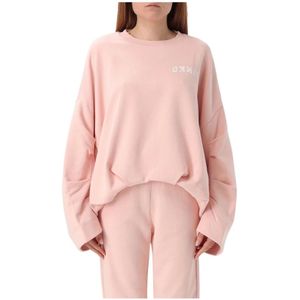 Pinko, Dames, Sweatshirts & Hoodies, Roze, Maat: M Katoen,