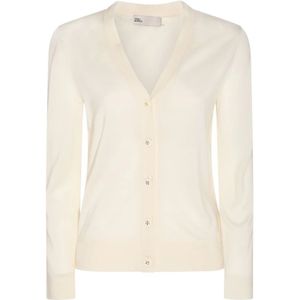 Tory Burch, Dames, Truien, Beige, Maat: S Zijde,