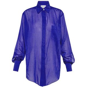 Forte Forte, Dames, Blouses & Shirts, Paars, Maat: 2XL Katoen,