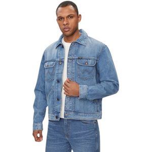 Wrangler, Heren, Jassen, Blauw, Maat: L Denim,