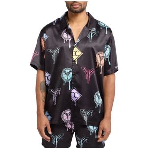 Carlo Colucci, Heren, Overhemden, Zwart, Maat: L