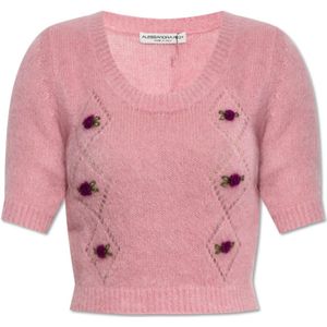 Alessandra Rich, Dames, Truien, Roze, Maat: XS