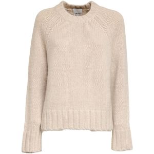 Allude, Dames, Truien, Beige, Maat: M Kasjmier,
