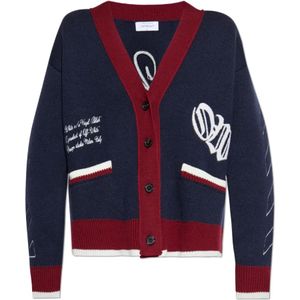 Off White, Dames, Truien, Blauw, Maat: L Wol,