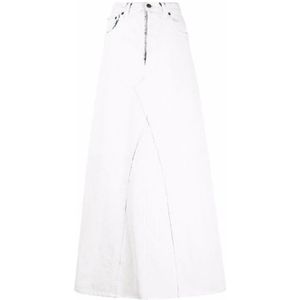 Maison Margiela, Dames, Rokken, Wit, Maat: 2XS Denim,