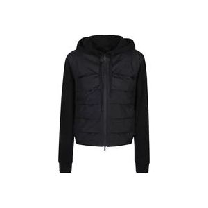 Moncler Zwarte Zip-Up Vest , Black , Dames , Maat: S