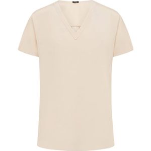 Kiton, Dames, Tops, Beige, Maat: M Zijde,