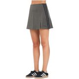 adidas Originals - Jy 3516 - Korte Rok - Grijs - Sportieve Grijze Rok met Verticale Strepen