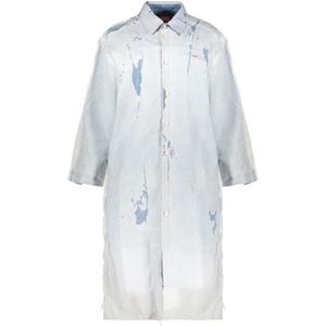 Diesel, Dames, Jurken, Blauw, Maat: S Katoen,