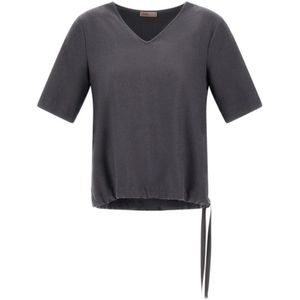 Herno, Dames, Tops, Grijs, Maat: M Flanel,
