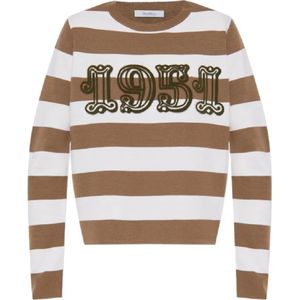 Max Mara, Dames, Truien, Bruin, Maat: L Wol,
