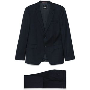 Hugo, Heren, Pakken, Blauw, Maat: M Wol,