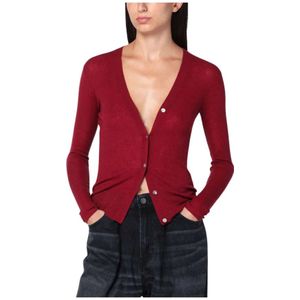 6397, Dames, Truien, Rood, Maat: S Wol,