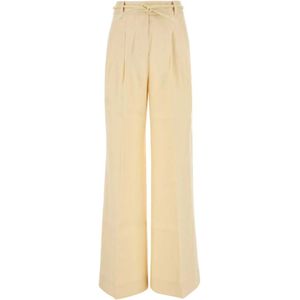 Zimmermann, Dames, Broeken, Beige, Maat: XS Linnen,