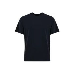 Autry Katoenen Heren T-shirt: Ronde Hals Korte Mouw Rechte Zoom Slim Fit , Blue , Heren , Maat: S