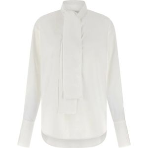 Nude, Dames, Blouses & Shirts, Wit, Maat: S Katoen,