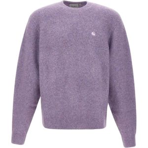 Carhartt Wip, Heren, Truien, Paars, Maat: M Wol,