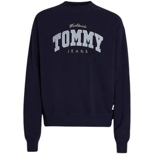 Tommy Jeans, Heren, Sweatshirts & Hoodies, Blauw, Maat: L Katoen,