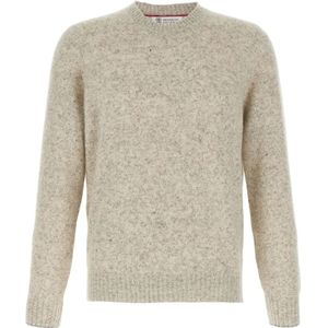 Brunello Cucinelli, Heren, Truien, Grijs, Maat: L Katoen,