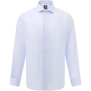 Boggi Milano - Windsor - Overhemd - Pastelblauw/Wit - Lange Mouw
