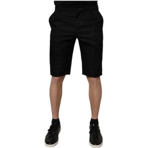 Dolce & Gabbana, Heren, Korte broeken, Zwart, Maat: M Katoen,