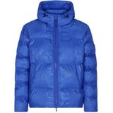 EA7 Emporio Armani - Gewatteerde Jas - Blauw - Met Capuchon en Ritssluiting
