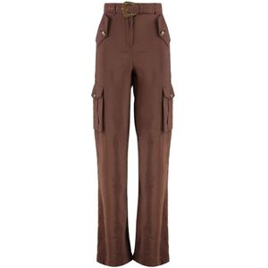 Versace Jeans Couture, Dames, Broeken, Bruin, Maat: 3XS Modal,