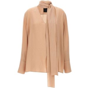 Givenchy, Dames, Blouses & Shirts, Beige, Maat: S Zijde,